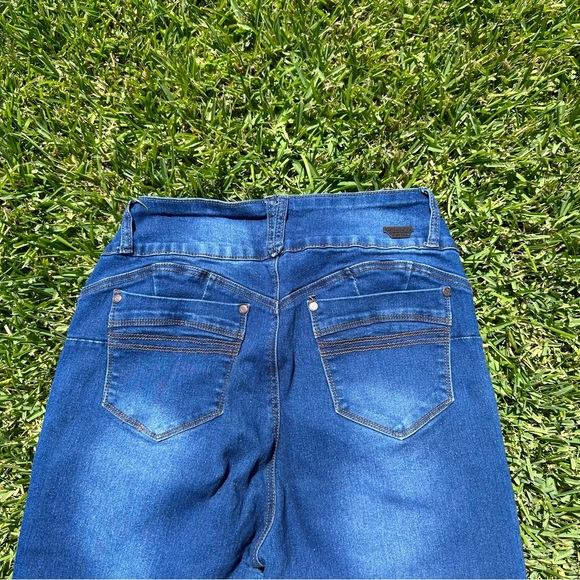 Bamboo Ultra High Rise Skinny Jeans Triple Button Size 15 - Picture 6 of 8